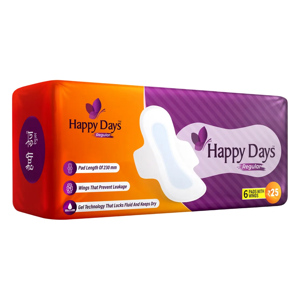 Happy Days Regular Sanitary Pads 6s