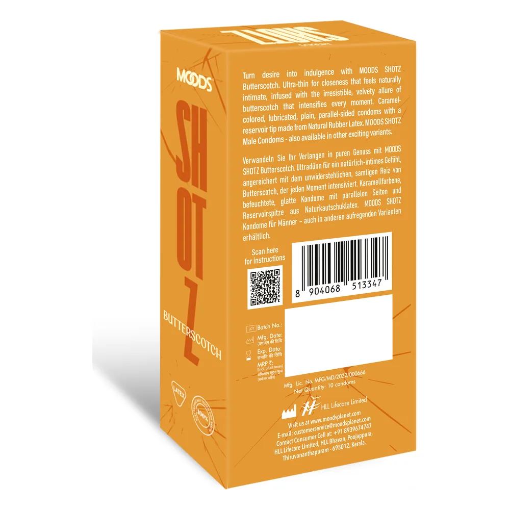 MOODS SHOTZ Butterscotch 10s Condoms — picture 3